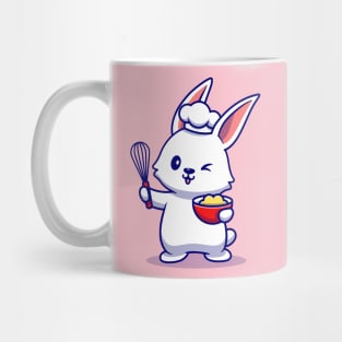 Cute Rabbit Chef Cooking Cartoon Mug
